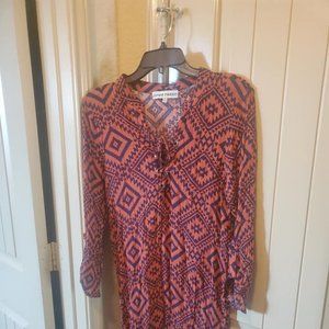 Orange and Blue Top Size L